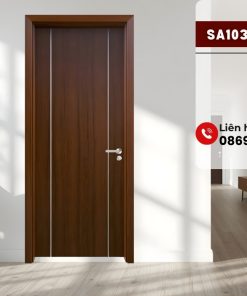 Cửa gỗ nhựa Composite chỉ trang trí mã SA103 - M28 bền đẹp