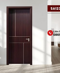 Cửa composite cao cấp chỉ trang trí, thiết kế sang trọng SA123-M19