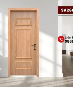 Cửa Composite Tân Cổ Điển SA266 M31 Phào Chỉ Nổi Sang Trọng