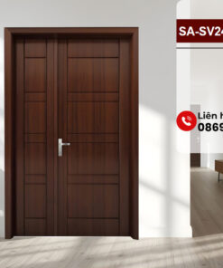 Cửa composite 2 cánh SA-SV242 M28 bền đẹp, chống nước tuyệt đối