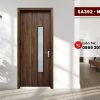 Cửa composite ô kính, ô chớp hiện đại, bền đẹp, mã SA302 M33
