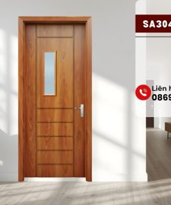 Cửa Composite SA304-M18: Ô Kính & Cửa Chớp Hiện Đại