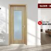 Cửa Composite SA309-M30 Kèm Ô Kính Và Ô Cửa Chớp