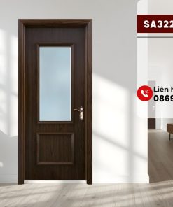 Cửa Composite Cao Cấp Tích Hợp Ô Kính & Ô Cửa Chớp Hiện Đại