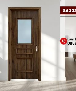Cửa Composite SA333-M33: Kết Hợp Ô Kính & Cửa Chớp Sang Trọng